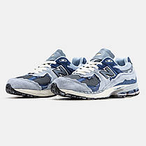 Чоловічі кросівки New Balance 2002R Protection Pack Blue Grey Нью Баланс 2002Р сині замш текстиль демісезон, фото 3