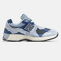 Чоловічі кросівки New Balance 2002R Protection Pack Blue Grey Нью Баланс 2002Р сині замш текстиль демісезон, фото 5