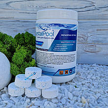 Хімія для басейну Crystal pool MultiTab 4 в 1 мульти таб 1 кг | Маленькі таблетки для басейну Крістал Пул