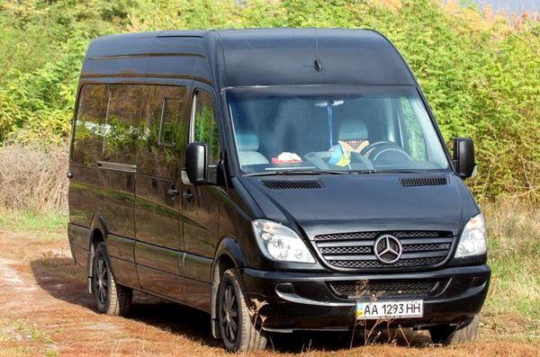 Микроавтобус Mercedes Sprinter черный аренда авто с водителем - фото 1 - id-p2012045266