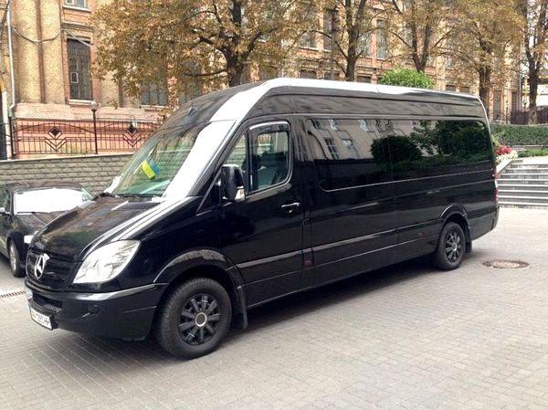 Микроавтобус Mercedes Sprinter черный аренда авто с водителем - фото 3 - id-p2012045266