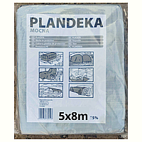 Тент 5х8 (120g\m2) защитный Пландека Тарпаулин Польша (Wimar). Серый