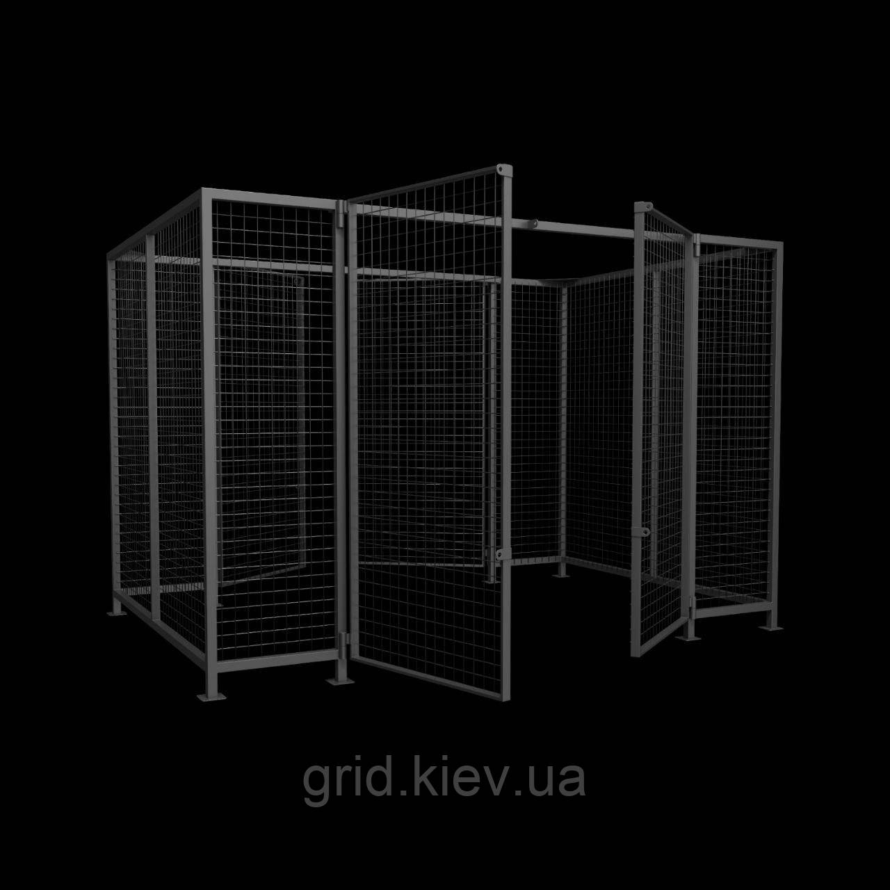 Огорожа технічна 3000х2000х2000 для електрообладнання ОГС-05 захисна сітчаста