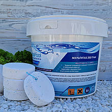 Таблетки для басейну 4 в 1 Crystal pool MultiTab 5 кг | Великі таблетки тривалої дії по 200 г