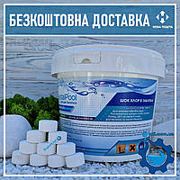 Шок (швидкий) хлор для басейнів Crystal Pool Quick Chlorine Tablets 5 кг | Маленькі таблетки для басейну