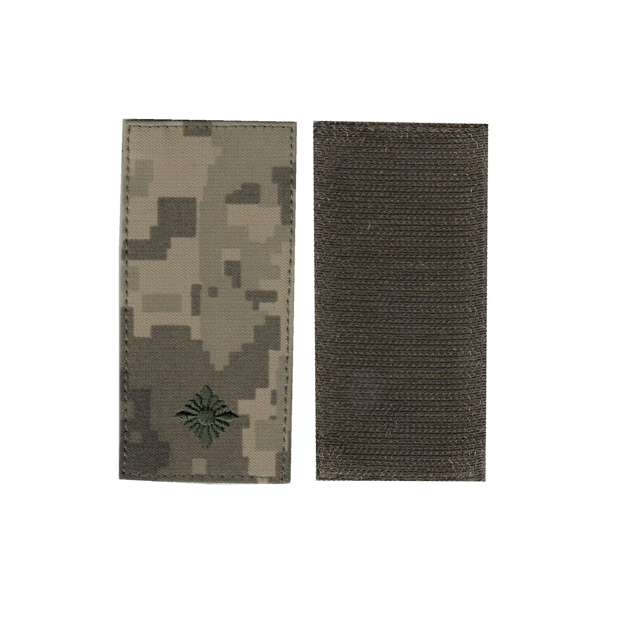 Погон молодший лейтенант військовий / армійський шеврон ЗСУ, чорний колір на пікселі. 10 см * 5 см