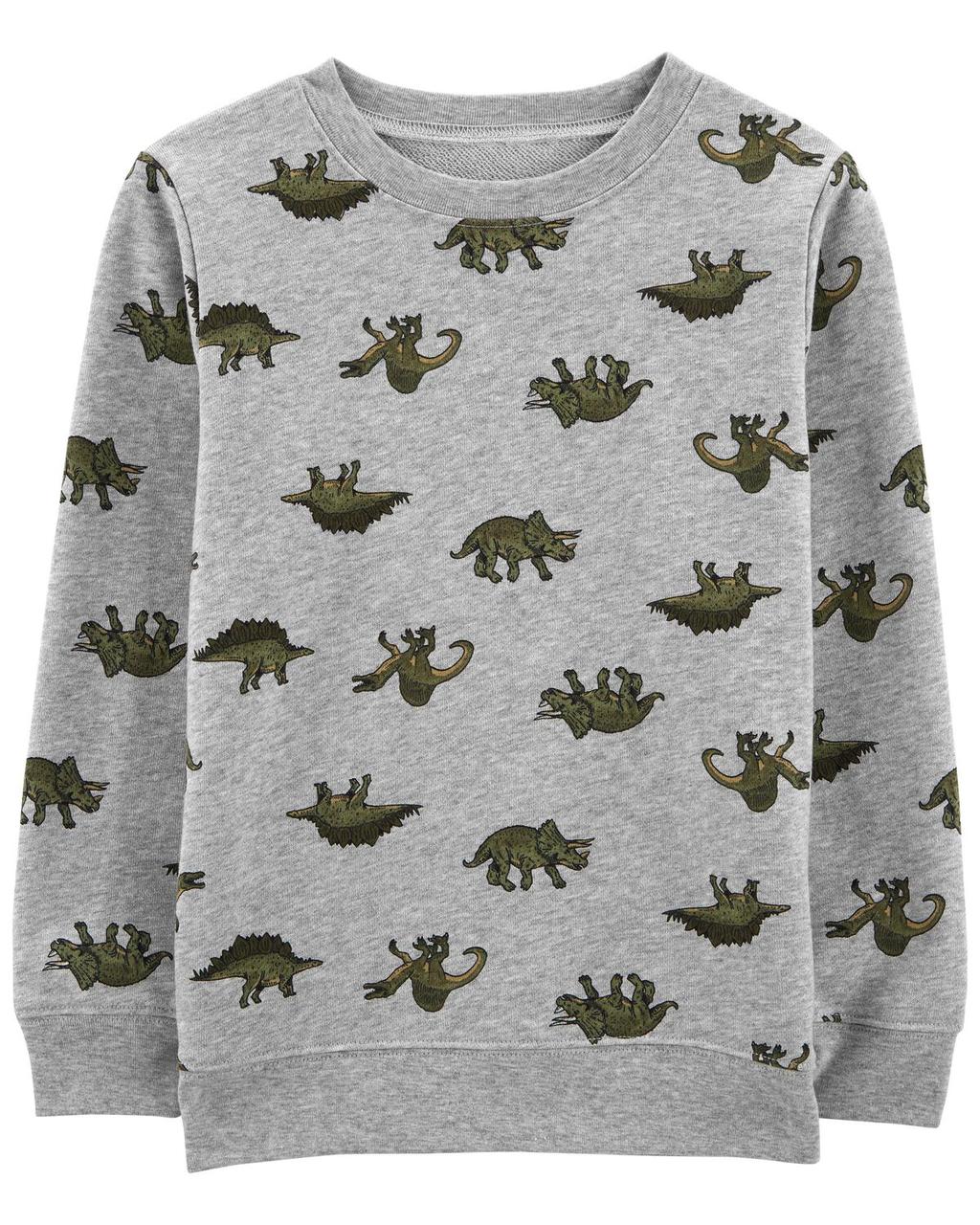 Дитячий пуловер з динозаврами Carters на хлопчика 7 років (122-131 ріст)