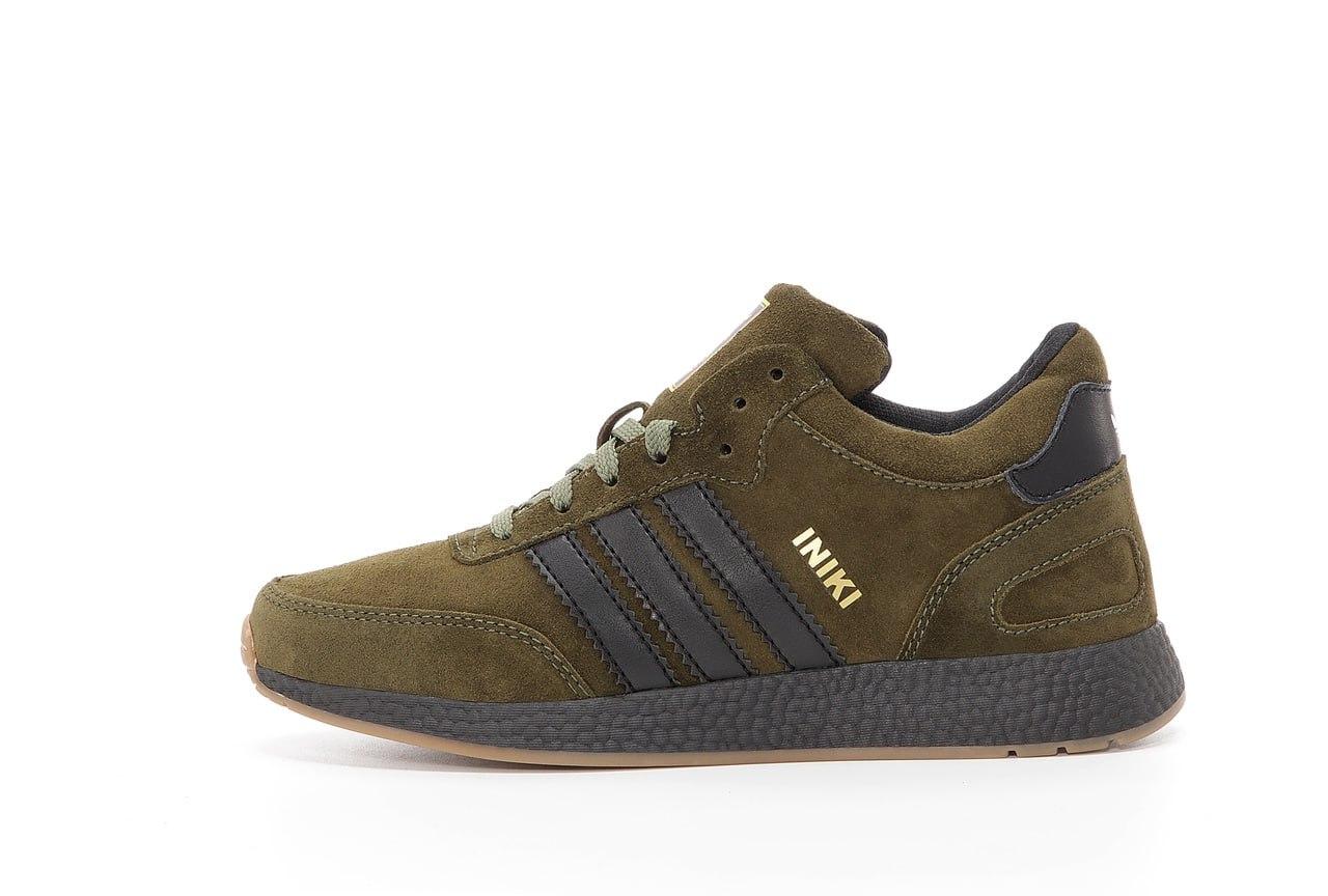 Чоловічі кросівки Adidas INIKI mid Winter (хакі) спортивні повсякденні зимові кросівки 14495 Адідас - фото 1 - id-p2012051935