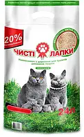 "Чисті лапки"универсальный древесный наполнитель, 6 кг (24л)