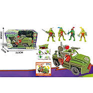 Ігровий набір Черепашки нідзя (машина, 4 черепашки, рухомі елементи) YM 505 A-3, фото 2