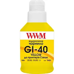 Чорнило для принтера WWM Canon G5040/G6040/G7040, GM2040/GM4040 Yellow 190 мл (G40Y)