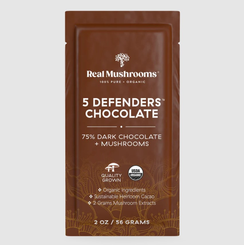 Real Mushrooms 5 Defenders Chocolate / Шоколад грибний 5 Захисників 56 г