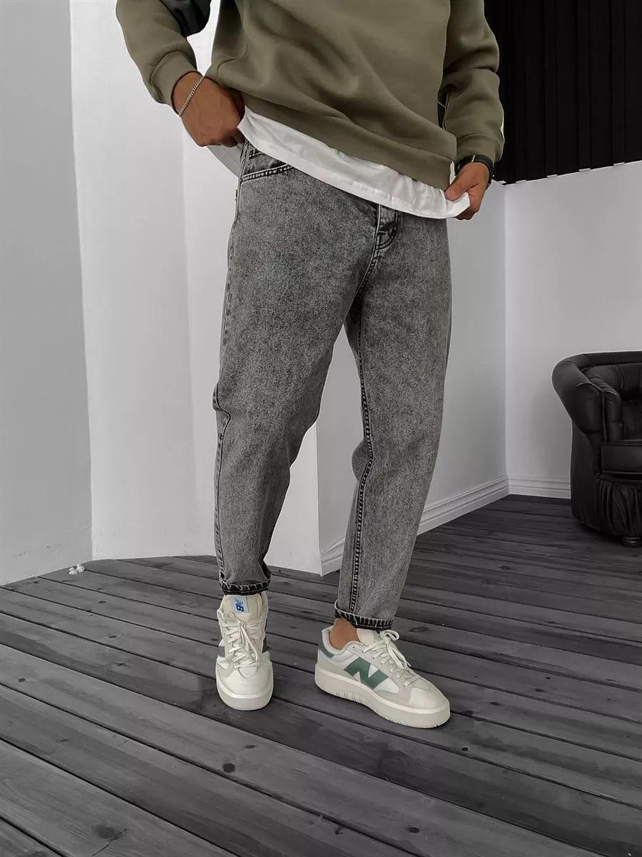 Стильные мужские джинсы, молодежные джинсовые штаны свободные удобные ...