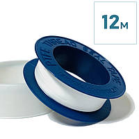 ФУМ стрічка 12 метрів (12мм*0,075мм), PTFE THREAD SEAL TAPE