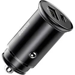 Автомобільний адаптер для телефона Baseus Circular Metal PPS Quick Charger Black (CCYS-C01)