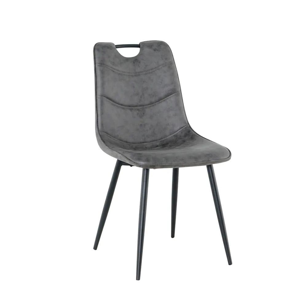 Стілець м'який Бредлі (шкірзам/графіт), фото 1