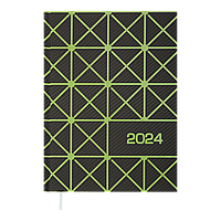 Ежедневник датированный 2024р А5 336 страниц линия Buromax обложка твердая ламинированная LINEA салатовый