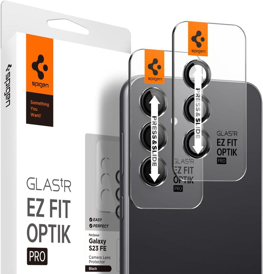 Захисне скло Spigen для камери Galaxy S23 FE — EZ Fit Optik Pro (2 шт.), Black (AGL06987)