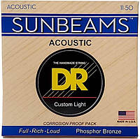 Струны для акустической гитары Dr Strings SUNBEAM ACOUSTIC PHOSPHOR BRONZE - CUSTOM LIGHT (11-50)