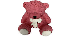 Набір цукрових прикрас Ведмедик маленький рожевий із білим