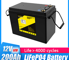 Літій-залізо-фосфатний акумулятор 12v-200ah LiitoKala LiFePO4 12,8V 200Ah для гібридних інверторів, ДБЖ в офіс, будинок, квартиру