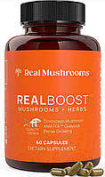 Real Mushrooms RealBoost / Смесь грибов для энергии и выносливости 60 капсул