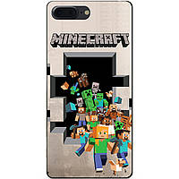 Силиконовый чехол бампер для Iphone 7 Plus с картинкой Minecraft Майнкрафт