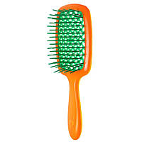 SaMi Super Hair Brush Гребінець-щітка  для волосся продувна помаранчева, зелена середина