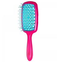 SaMi Super Hair Brush Гребінець-щітка  для волосся продувна малинова, бірюзова середина