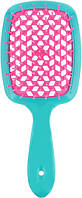SaMi Super Hair Brush Гребінець-щітка  для волосся продувна бірюзова, малинова середина