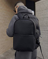 Базовый черный городской рюкзак City из зернистой эко-кожи