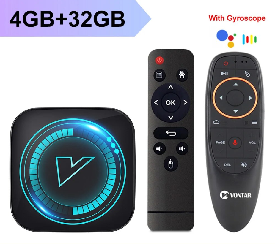 Смарт ТВ-приставка VONTAR H618 6K, 4Gb/32Gb SMART TV Андроїд 12.0 WiFi-6 + Air mouse V10