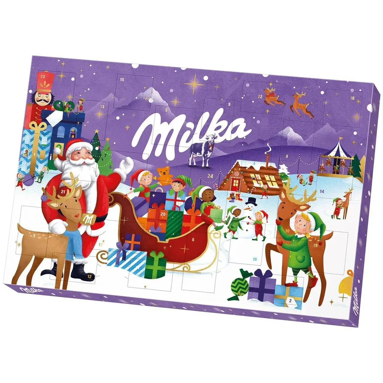 Адвент Календар Milka Advent Calendar 200g (Санта з санчатами) - фото 1 - id-p2012123926