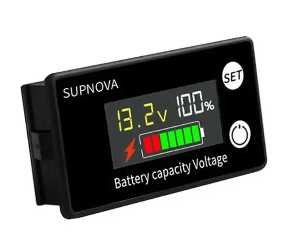 Індикатор вольтметр ємності заряду акумуляторної батареї 8V-100V SUPNOVA 6133A з датчиком температури
