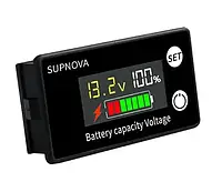 Индикатор вольтметр емкости заряда аккумуляторной батареи 8V-100V SUPNOVA 6133A с датчиком температуры
