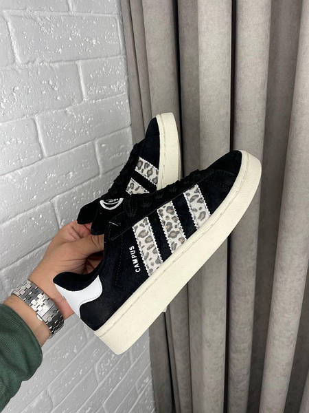 Adidas black and white leopard shoes deals