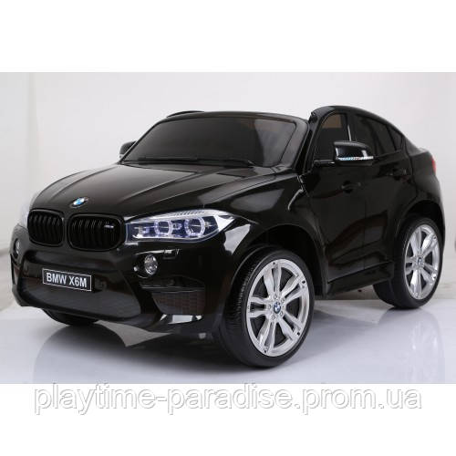 Дитячий двомісний електромобіль Джип "BMW X6" JJ2168M Чорний