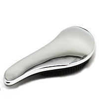 Масажна щітка для волосся 18 см, срібло