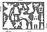 Наклейки Новорічний набір 19 шт. Лист 32*50см (ялинка олень ангел сніговик свічки декор новий рік) білі матові, фото 4