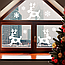 Новорічні наклейки на вікна Олені та Сніжинки (наскельні малюнки печерний олень) Розмір S білі матові білі, фото 2