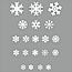 Новорічні наклейки на вікна Новорічні зимові Сніжинки 20 шт. (декор Новий рік сніг для вітрин) матова Білий, фото 4