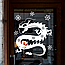Наклейки новорічні Веселий Дракон зі Сніжинками Символ року 2024 декор вікон Набір S 48х49см глянець Білий, фото 2