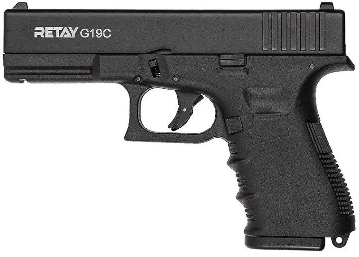 Стартовий пістолет Retay G19C (Black) Сигнальний пістолет Шумовий пістолет