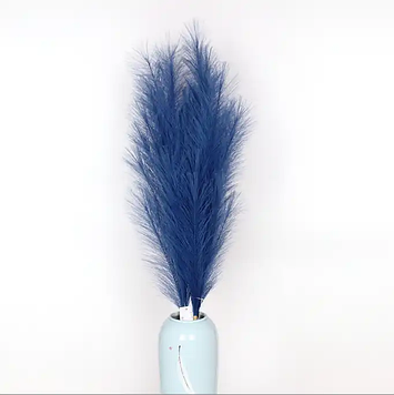 Трава пампасова штучна (PV-02) синього кольору 119 см , висота суцвіття 80,5 см