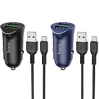 АЗУ Hoco Z39 QC3.0 (2USB) + MicroUSB GRI