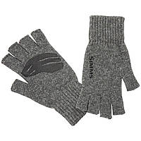 Рукавички Simms Wool Half Finger Glove Steel S/M (13234-030-2030) Перчатки зимние Перчатки для рыбалки