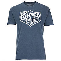 Футболка Simms Fish It Well Badge T-Shirt Sailor Blue Heather XL (13517-677-50)