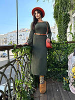Довга жіноча ангорова сукня великого розміру з довгими рукавами кльош з 48 по 62 розмір, фото 10