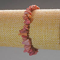 Браслет Родохрозит натуральний камінь крихітка d-8х3мм+-L-18 см (стрейч) купити біжутерію дешево гуртом в інтернеті