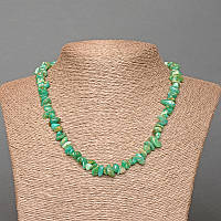 Намисто Амазоніт натуральний камінь крихта d-7х3мм+- L-46см купити біжутерію дешево оптом в інтернеті